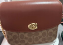 蔻驰（COACH）经典标志CASSIE19号单肩斜挎包翻盖夏季女包 棕黄色锈色（新版） 实拍图