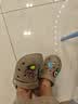 朴西海边沙滩女可爱水果鞋花diy洞洞鞋增高厚底 卡其色  35-36 实拍图