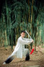 云太极服男女练功服丝麻表演服中老年太极拳服装渐变武术服彩绘披纱套装 手绘纤云-白 XL(参照尺码表或联系客服) 实拍图