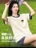 班尼路（Baleno）纯棉宽松短袖t恤女2026年夏季休闲时尚撞色百搭半袖校园风打底衫 实拍图