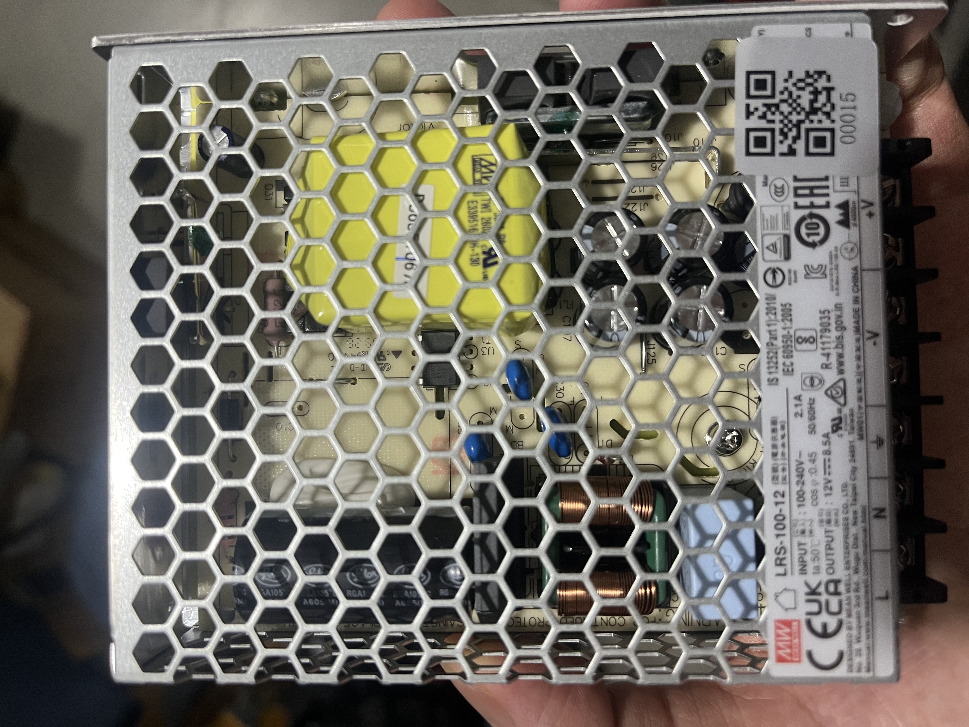 明纬（MEANWELL）LRS-100-12V开关电源100W明纬电源12V8.5A小体积电源模块 实拍图