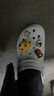 卡骆驰（CROCS）檀健次同款经典泡芙洞洞鞋百舒适男沙滩鞋女鞋休闲鞋|207521 白色-100(含智必星) 37 (230mm) 38 实拍图