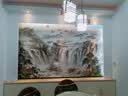 新福壁海新中式电视背景墙壁纸8d立体红色山水3d墙纸江山壁画客厅影视墙布 设计师推荐款式3 定制 实拍图
