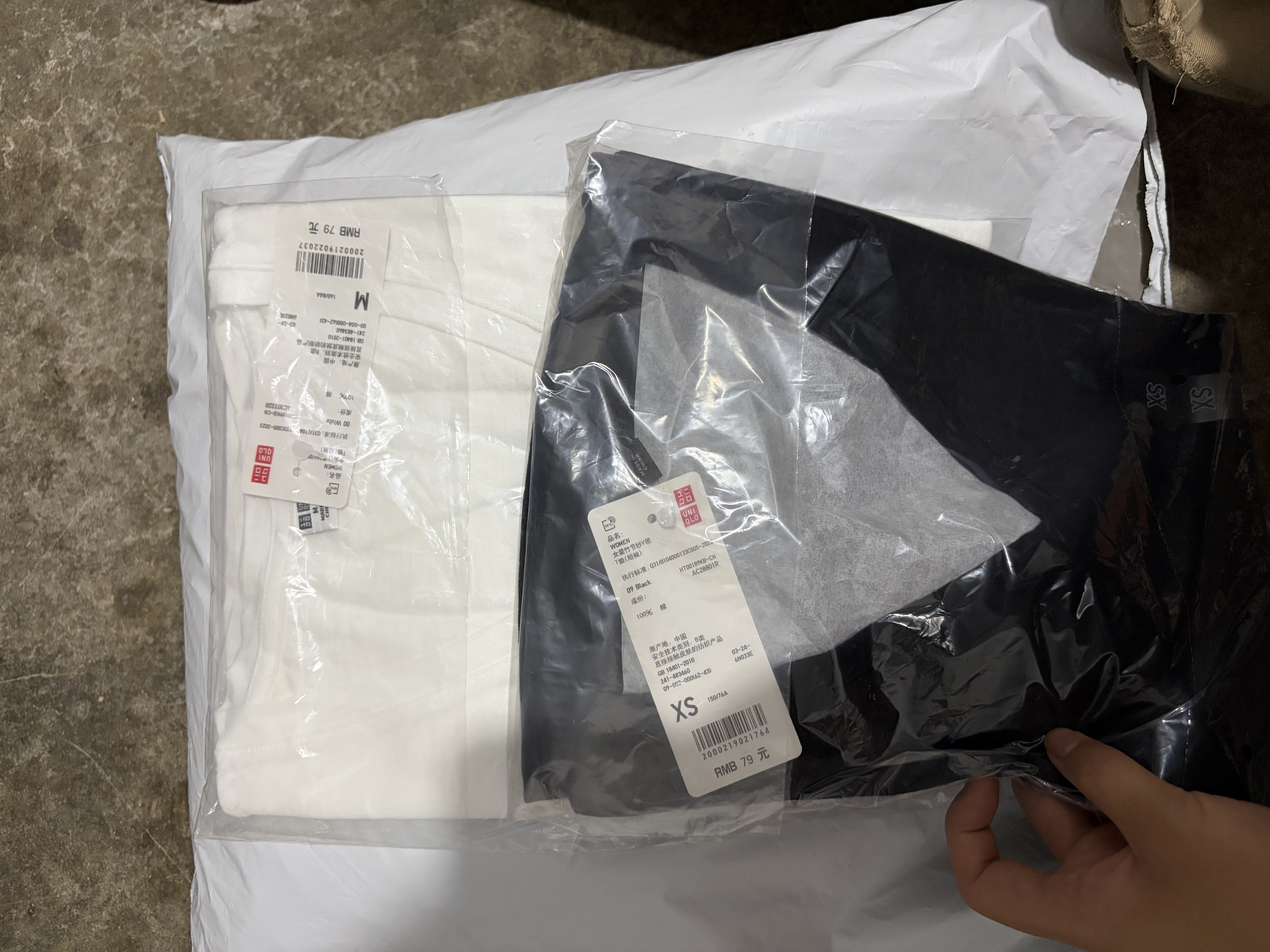 优衣库竹节纱V领T恤/短袖女装纯棉打底休闲百搭26春夏新款483460 483460/03灰色 L 实拍图