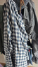 MUJI[自营限定款]男士无侧缝 双层纱织睡衣 纯棉家居服 藏青色格纹 M 实拍图