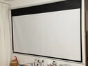 竹者投影幕布电动家用 4K高清遥控升降 客厅卧室家庭影院壁挂投影仪幕布 100英寸16:9【左侧电源】 白玻纤 实拍图