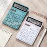 KACO乐迈财务办公计算器12位大屏幕双电源桌面计算机器办公用品天青色K1412 实拍图
