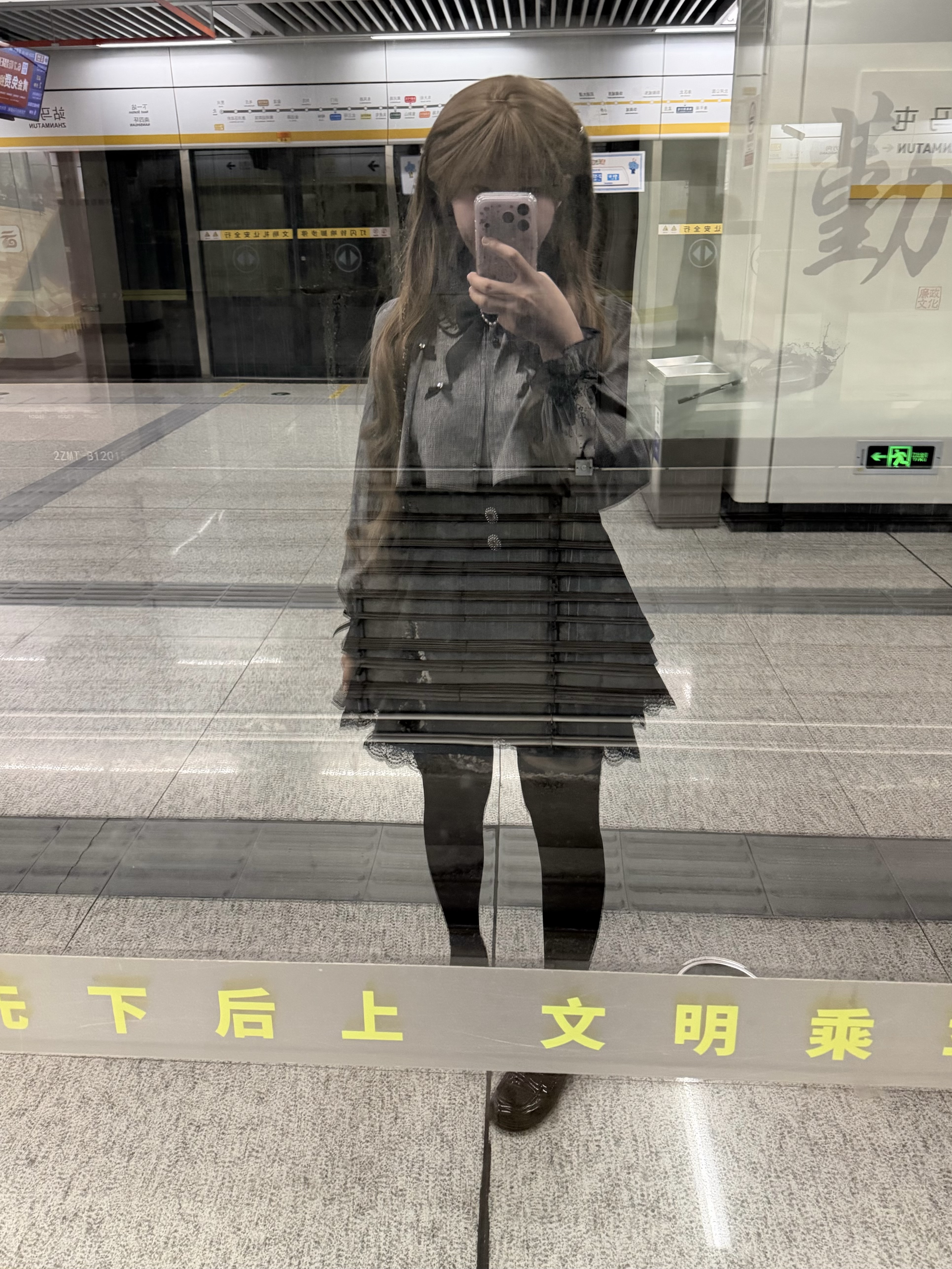 ROJITA日系清楚系长袖衬衫女夏休闲学院风斗篷式jk泡泡袖衬衫(1441147) 黑色 实拍图