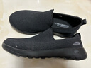 斯凯奇（Skechers）男鞋夏季透气舒适一脚蹬休闲鞋轻便健步中老年百搭防滑运动鞋 54609-全黑色BBK 42.5 实拍图