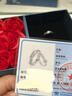 中国黄金连理枝情侣对戒银戒指情侣一对生日礼物女朋友老婆结婚纪念日 连理枝情侣戒指-托帕石【玫瑰花盒】 实拍图