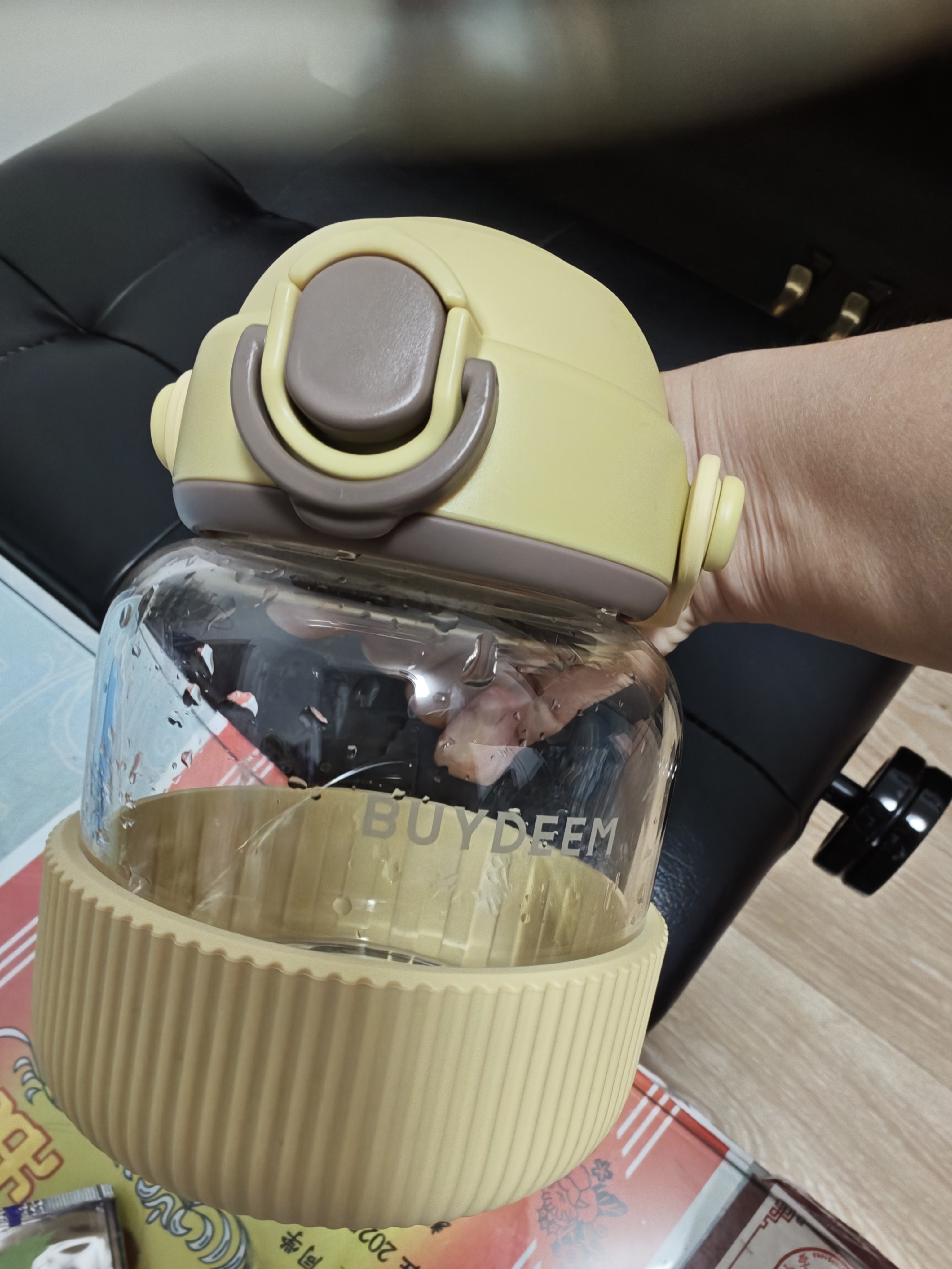 北鼎玻璃杯水杯茶水分离耐高温高硼硅玻璃吸管杯大肚杯 实拍图