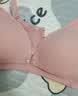 婧麒（JOYNCLEON）哺乳文胸孕妇内衣怀孕期哺乳薄款喂奶文胸产后前开扣无钢圈托聚拢 豆沙色3128【薄款透气聚拢】 80B 实拍图