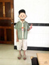 罗蒙男童汉服新中式国风端午儿童唐装毕业演出服 浅绿色套装 130 晒单实拍图