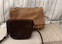 裘真头层植鞣牛皮休闲马鞍包复古简约单肩斜挎包女真皮小包 咖啡色 实拍图