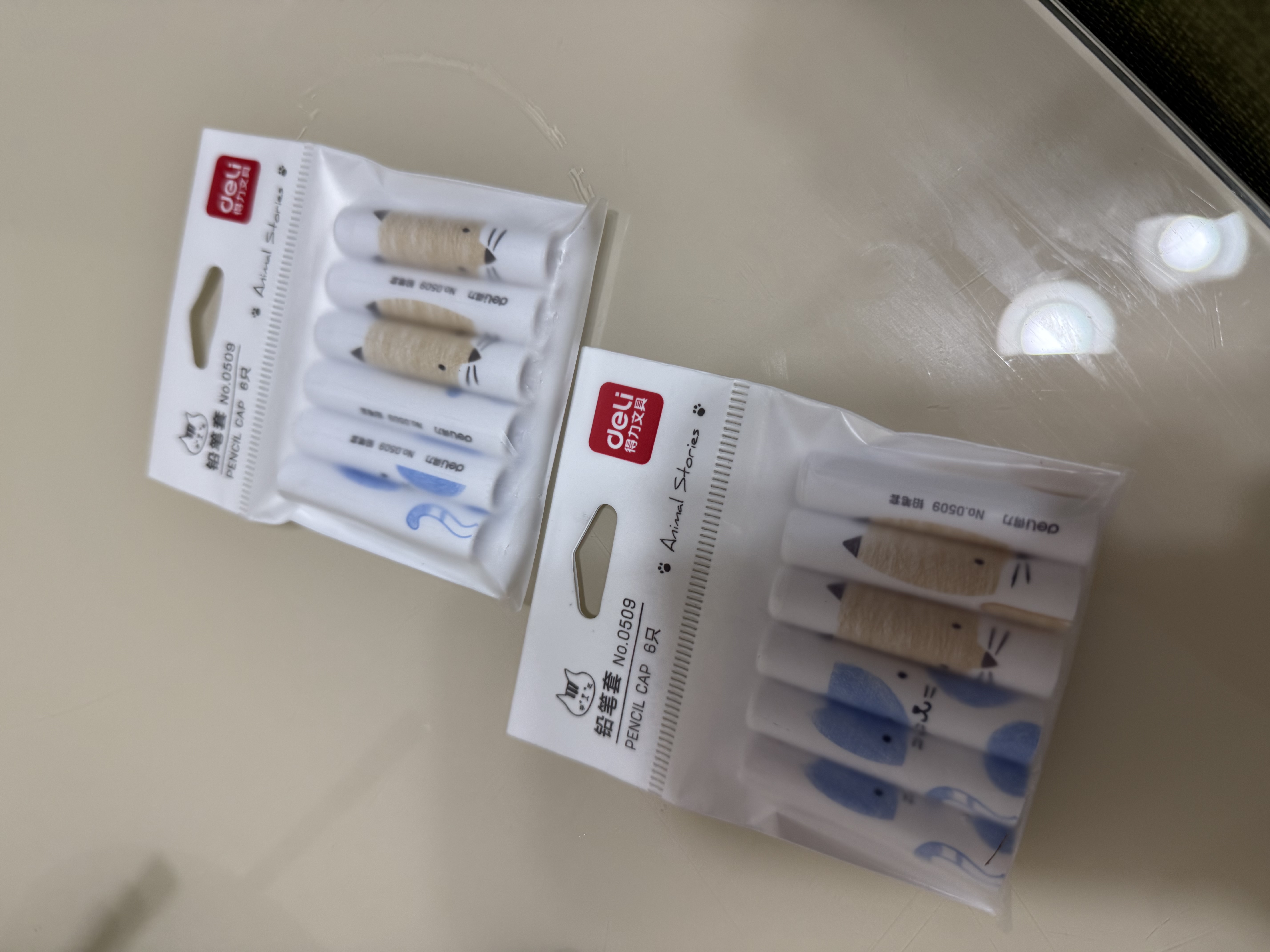 得力（deli）6支装铅笔套 可爱图案铅笔延长器 抗震耐摔防断铅 安全气孔设计 0 颜色随机高考祝福礼物 实拍图