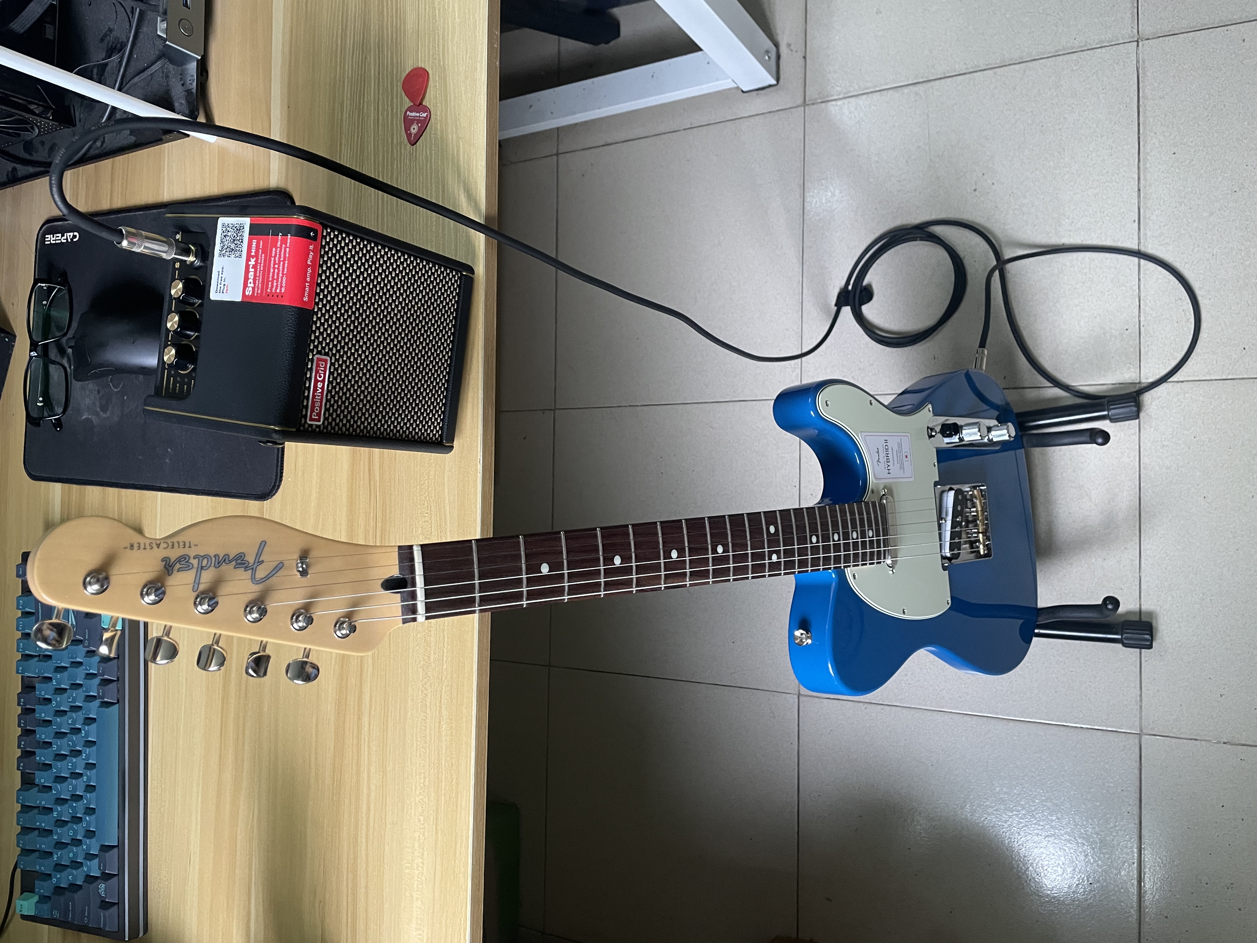 FENDER纷达 日产 Hybrid II 第二代融合系列 Telecaster 电吉他 5660100318 森林蓝 实拍图
