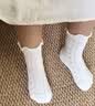 尼多熊儿童袜子学生白色袜子中筒秋冬宝宝袜棉男女童舒适棉袜学生纯白袜 实拍图