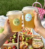 美丽雅奶茶杯一次性饮料杯650ml*40套 塑料咖啡杯带盖奶茶冷饮果汁杯子 实拍图