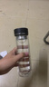 富光男女士双层玻璃杯 水杯 支持团购定制 304杯子泡茶杯330ML黑 实拍图