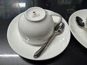 泰摩白色陶瓷咖啡杯碟 典雅骨瓷咖啡杯套装 咖啡杯2杯2碟2勺 实拍图
