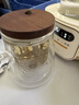 古德窑 茶壶泡茶壶茶水分离飘逸杯2025新款玻璃内胆一键过滤泡茶杯茶具 胡桃木玻璃透明款飘逸茶壶 650ml 实拍图