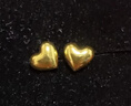 周六福足金999爱心黄金耳钉女耳饰生日礼物计价AA096006 约0.85g 一对 实拍图