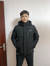 康博羽绒服男可拆帽冬季加厚保暖商务休闲短款鸭绒服外套 黑色 2XL 实拍图