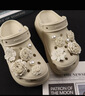 卡骆驰（CROCS）檀健次同款经典泡芙洞洞鞋百舒适男沙滩鞋女鞋休闲鞋|207521 骨白色-2Y2(含智必星) 35 (210mm) 实拍图