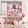 欣格儿童玩具首饰礼盒女孩生日礼物DIY串珠手工饰品公主过家家收纳盒 实拍图