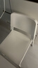宜家（IKEA）帝奥多斯可堆叠白色餐桌椅凳子家用靠背现代简约塑料 白色 实拍图