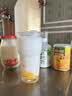 高颜值竖条纹水杯玻璃杯带盖带吸管茶杯家用 竖纹竹节杯 600ml 1只 实拍图