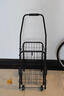 杰适（jieshi）爬楼买菜购物车便携可折叠老年手拉车手推车行李车拖车铁质菜篮车 新购四轮黑色 实拍图