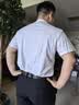 罗蒙无痕免烫短袖衬衫男士冰丝衬衣中青年纯色商务半袖爸爸上衣男装 实拍图
