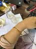 中国黄金（CHINA GOLD）黄金福字金锁项链宝宝套装足金长命平安锁吊坠婴儿金饰周岁礼物 【今/次日达】平安锁项链【红绳】约0.8g 实拍图