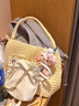 ECODAY包包女款中号编织包通勤托特包单肩包婚包情侣款生日礼物送女友 My dear friend-B025E 鹅黄色 中号 实拍图