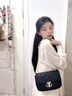CinvaiKrose官方店小c&k包包女包2026新款斜挎包菱格链条包女生日礼物送女友 黑色Black【小号】送女友老婆女生走心 实拍图