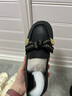 他她Tata通勤百搭乐福鞋2024春季方跟小皮鞋 黑色 35 实拍图