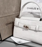 CHARLES&KEITH鳄鱼纹凯莉包手提斜挎婚包包女包生日礼物送女友CK2-50270880-1 Ivory象牙色 S 实拍图