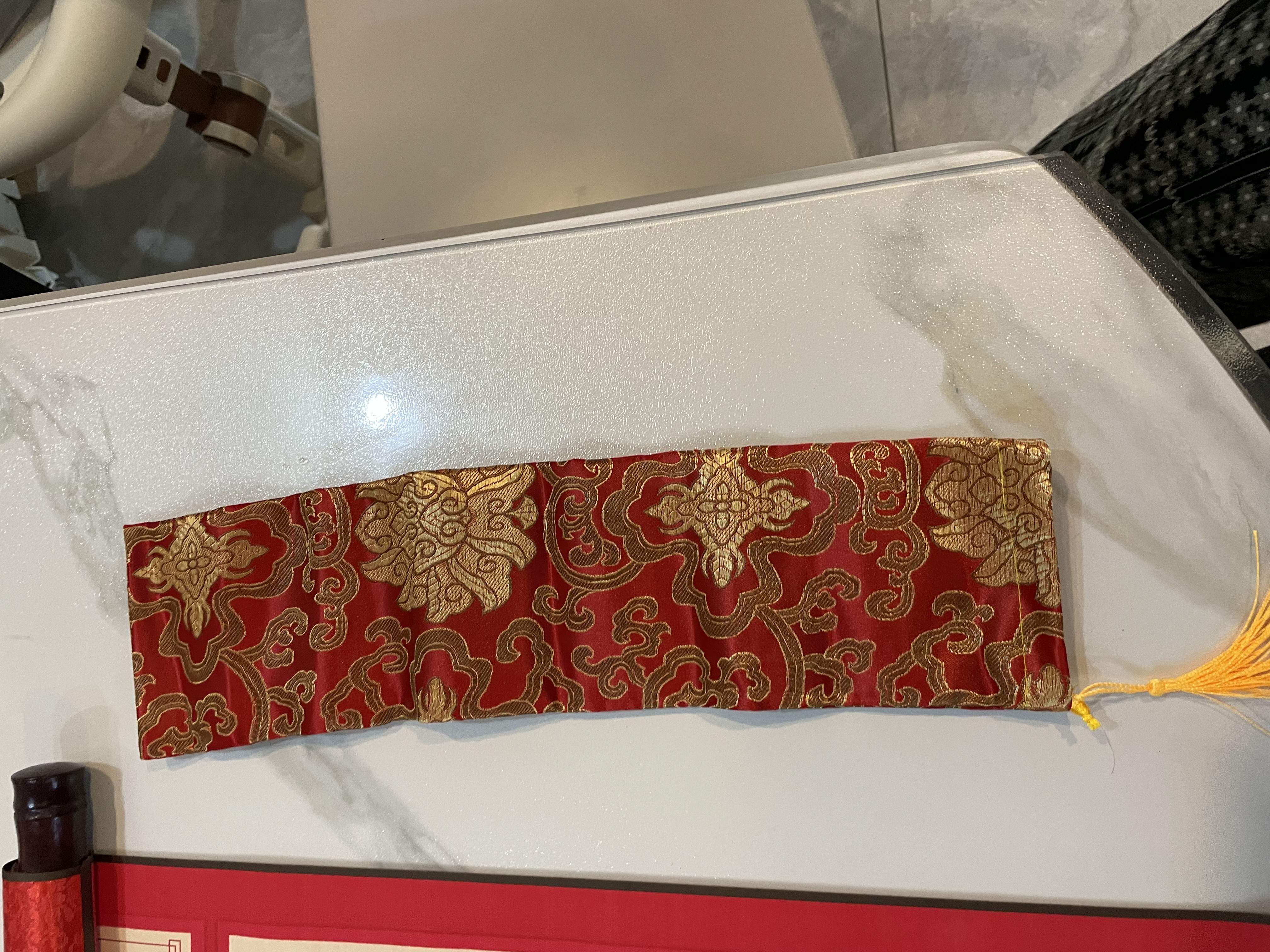 婚恋倾城宝宝周岁纪念装饰手脚印泥中国风抓周道具卷轴手足印留念 实拍图