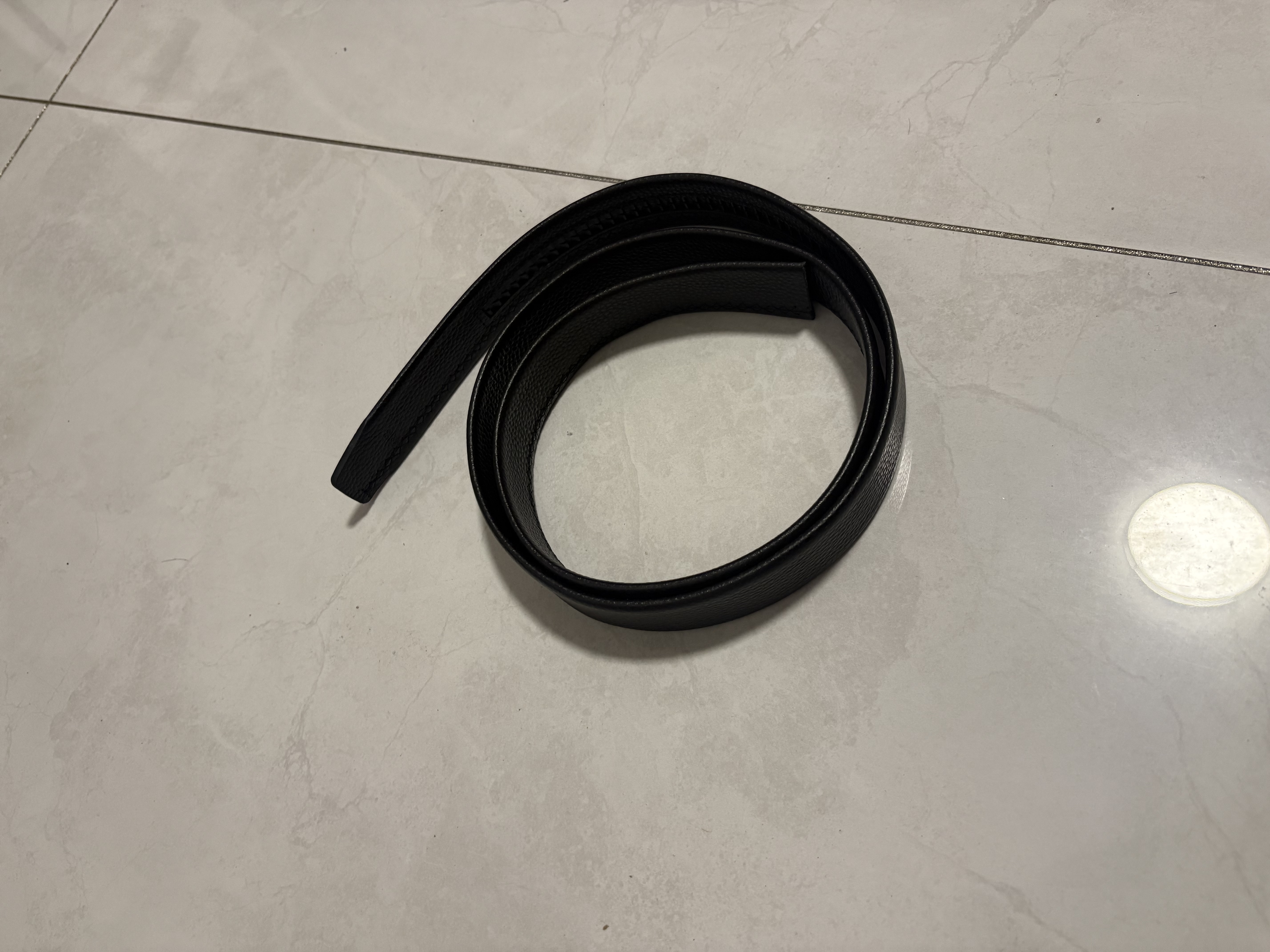 阿尔法公牛真皮二层牛皮男士不带头情人节皮带身3.0皮带条腰带裤带3.5 3.5头层牛皮黑色 实拍图