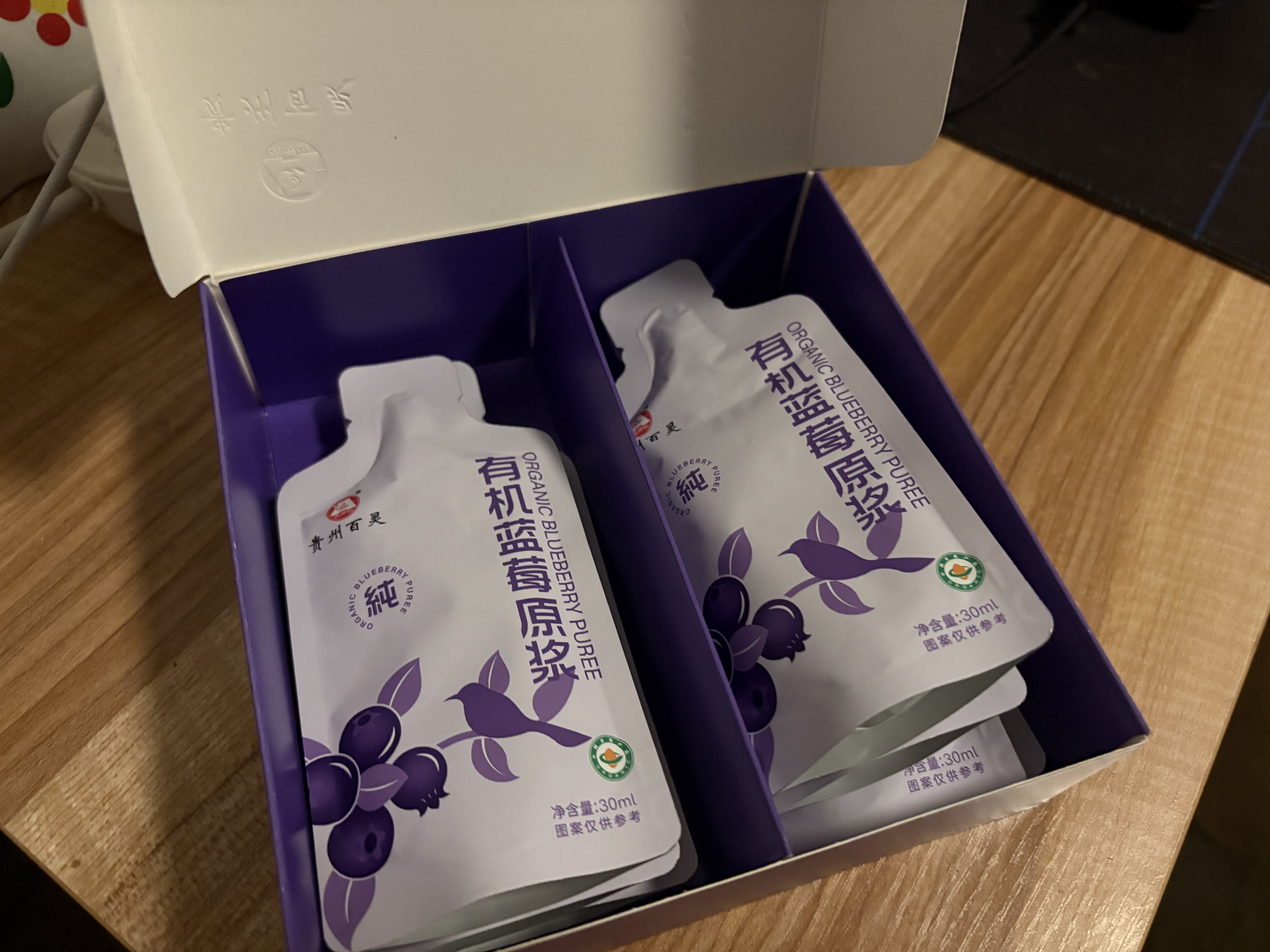 百灵鸟贵州有机蓝莓原浆饮料100%NFC纯蓝莓汁非浓缩还原含花青素优选 实拍图