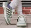 adidas ENTRAP美式校园风运动少年感复古篮球风板鞋男女阿迪达斯 汉玉白/岩层橄榄绿/银灰绿   38 实拍图