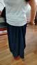 德玛纳【纯棉丹宁】夏季松紧腰口袋压褶宽松A字显瘦牛仔半身裙女高级感 实拍图