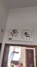 鹏创新中式创意装饰画万年历电子钟表挂钟客厅家用现代简约轻奢带时钟 实拍图