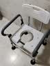 HOEA德国老人洗澡专用椅加固坐便椅家用移动马桶座椅加高器折叠坐便器 升级马桶蹲厕洗澡3用+带便盆+高级灰-03 实拍图