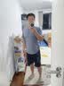 红豆（Hodo）睡衣男夏纯棉短袖中裤套装圆领舒适可外穿情侣家居服 灰蓝175 实拍图