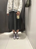 优衣库宽褶中裙女装/半身裙裙子479916 488364 488364/08深灰色 M 实拍图