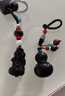 一只小鹿高档紫檀木质汽车钥匙扣挂件平扣葫芦手编织貔貅链男女饰礼品端安 黑檀大款财运貔貅 实拍图