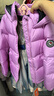 保姆鹅 儿童羽绒服宝宝短款加厚白鸭绒外套男童女童保暖防风冬[NG2637] 兰花粉 130 实拍图