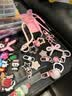 AMOR HOUR【10个】拼豆钥匙扣diy套装工具挂件粉色系随机半成品手工配件材料包钥匙扣环扣包挂手机挂绳链子 实拍图